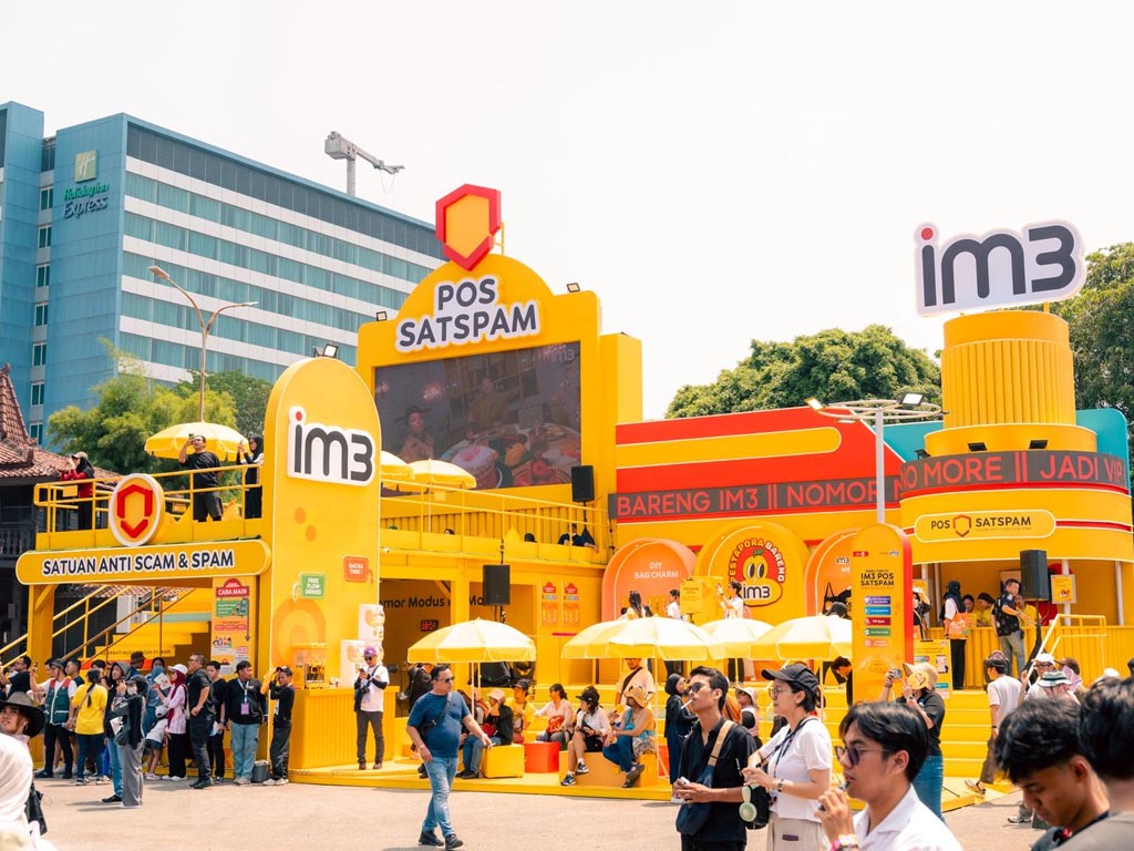 Booth pos Satspam Indosat IM3 di Pestapora 2025. (Foto: Istimewa)